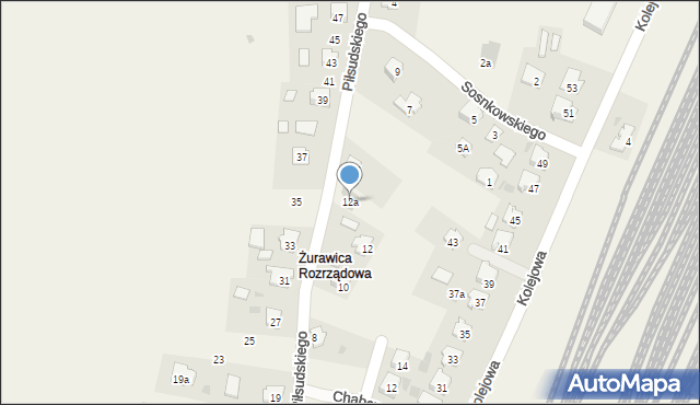 Żurawica, Piłsudskiego Józefa, marsz., 12a, mapa Żurawica