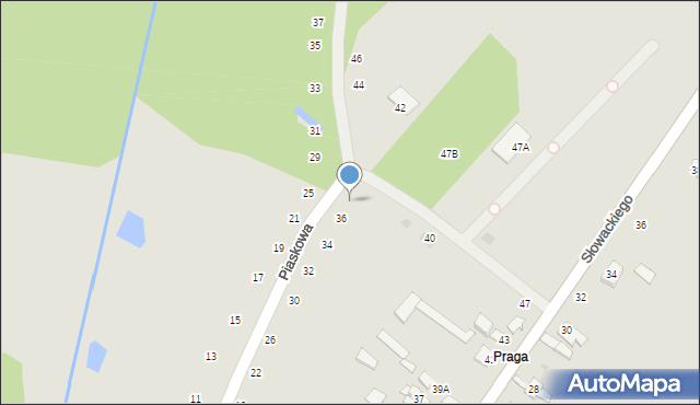 Zwoleń, Piaskowa, 38, mapa Zwoleń