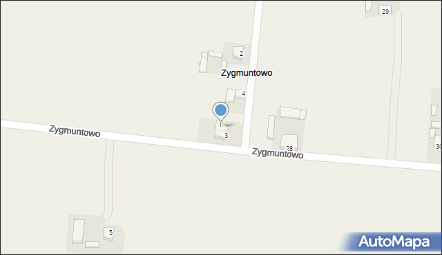 Zygmuntowo, Piastowo, 3a, mapa Zygmuntowo