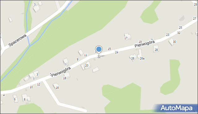 Żywiec, Pierwogóra, 22, mapa Żywiec