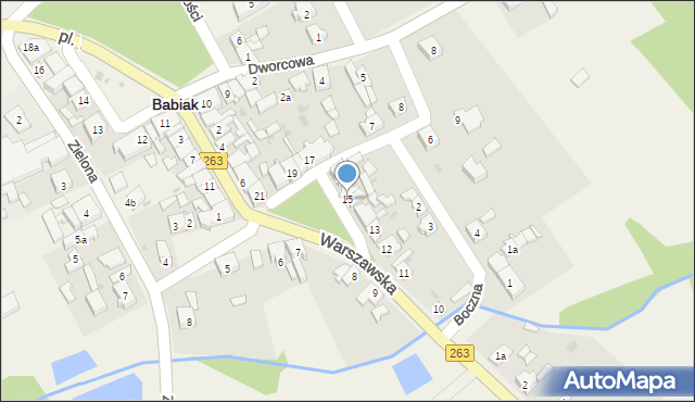 Babiak, Plac Kościuszki Tadeusza, gen., 15, mapa Babiak