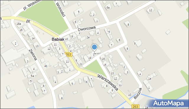 Babiak, Plac Kościuszki Tadeusza, gen., 17, mapa Babiak