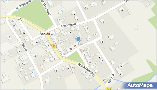 Babiak, Plac Kościuszki Tadeusza, gen., 17a, mapa Babiak