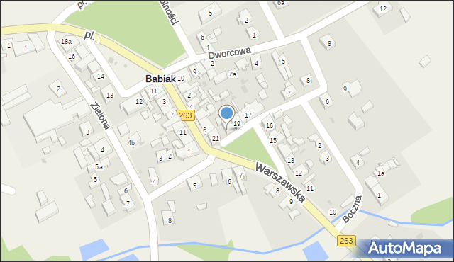 Babiak, Plac Kościuszki Tadeusza, gen., 20a, mapa Babiak