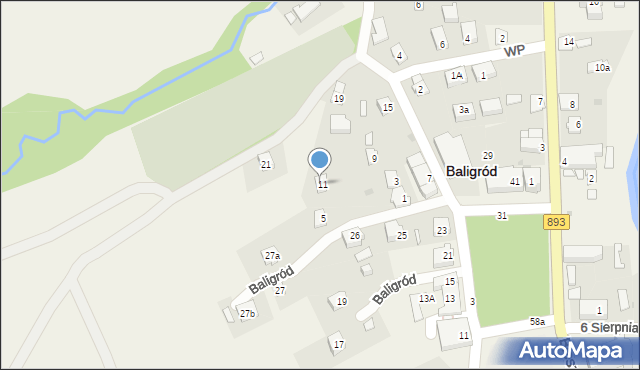 Baligród, Plac Wolności, 11, mapa Baligród