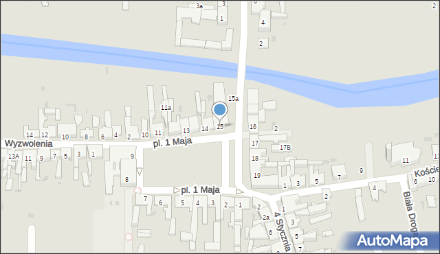 Barcin, Plac 1 Maja, 15, mapa Barcin