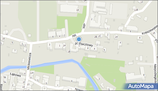 Barczewo, Plac Pocztowy, 1, mapa Barczewo
