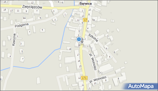 Barwice, Plac Wolności, 19, mapa Barwice