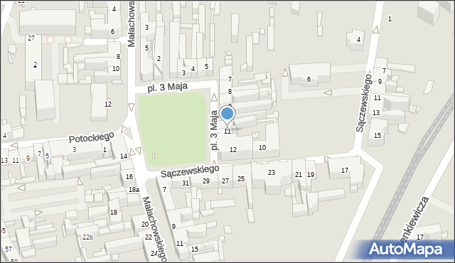 Będzin, Plac 3 Maja, 11, mapa Będzin