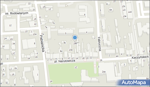 Bełchatów, Plac Narutowicza Gabriela, 14b, mapa Bełchatów