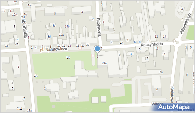 Bełchatów, Plac Narutowicza Gabriela, 3, mapa Bełchatów