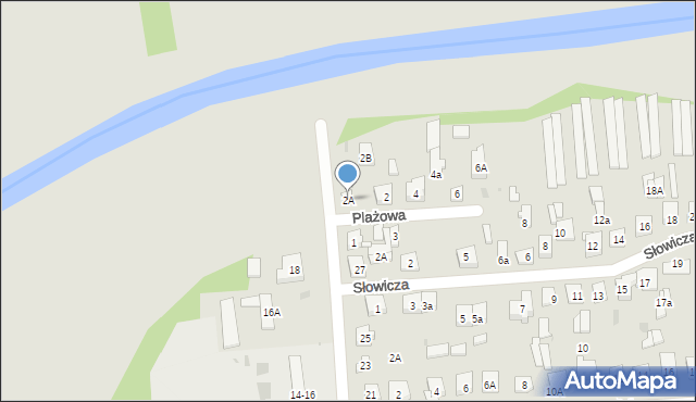 Biała Podlaska, Plażowa, 2A, mapa Białej Podlaskiej