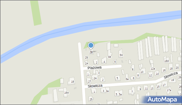 Biała Podlaska, Plażowa, 2B, mapa Białej Podlaskiej