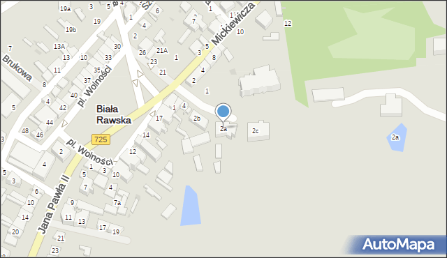 Biała Rawska, Plac Kościelny, 2a, mapa Biała Rawska