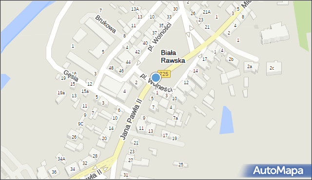 Biała Rawska, Plac Wolności, 1, mapa Biała Rawska