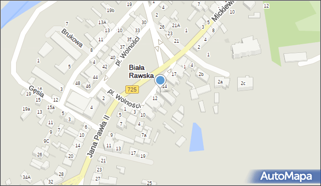 Biała Rawska, Plac Wolności, 13, mapa Biała Rawska