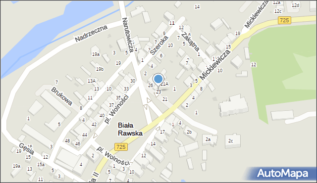 Biała Rawska, Plac Wolności, 23, mapa Biała Rawska