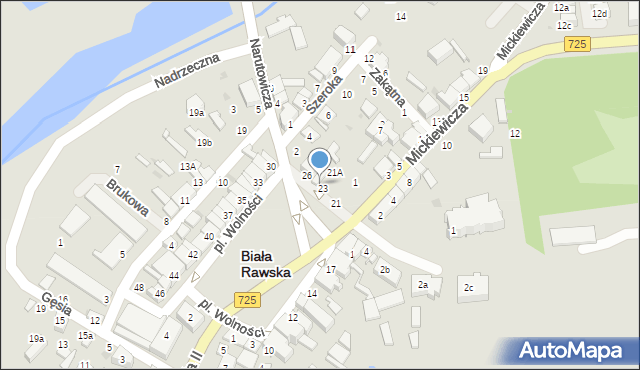 Biała Rawska, Plac Wolności, 24, mapa Biała Rawska