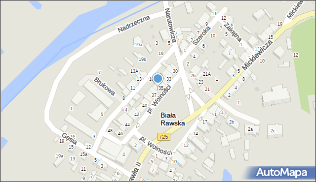 Biała Rawska, Plac Wolności, 36, mapa Biała Rawska