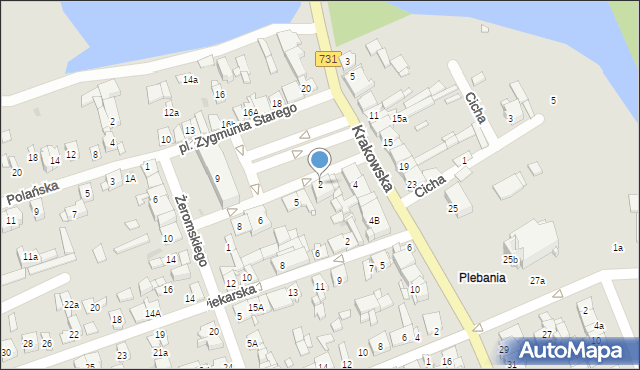 Białobrzegi, Plac Zygmunta Starego, 2, mapa Białobrzegi