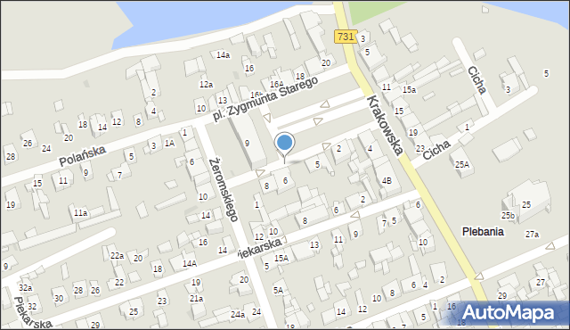 Białobrzegi, Plac Zygmunta Starego, 6a, mapa Białobrzegi