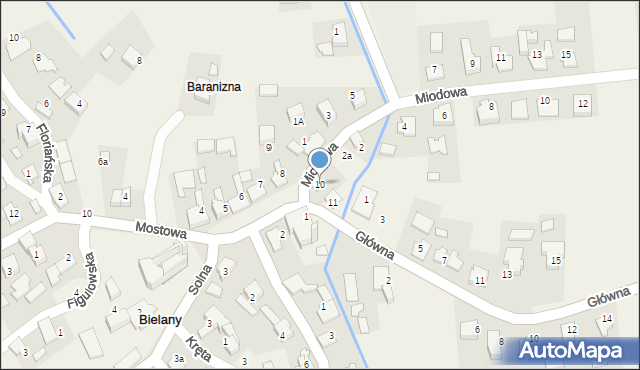 Bielany, Plac św. Macieja, 10, mapa Bielany