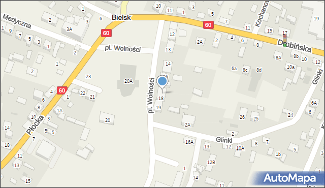 Bielsk, Plac Wolności, 18a, mapa Bielsk