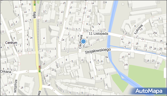 Bielsko-Biała, Plac Smolki Franciszka, 3a, mapa Bielsko-Białej