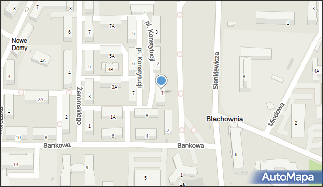 Blachownia, Plac Konstytucji, 1, mapa Blachownia