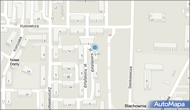 Blachownia, Plac Konstytucji, 3, mapa Blachownia