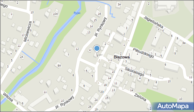 Błażowa, Plac Rynkowy, 3, mapa Błażowa