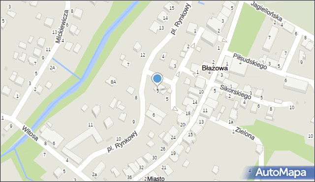 Błażowa, Plac Rynkowy, 5, mapa Błażowa