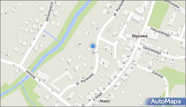 Błażowa, Plac Rynkowy, 8, mapa Błażowa