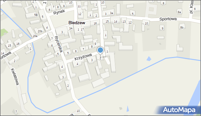 Bledzew, Plac Wiosny Ludów, 2, mapa Bledzew