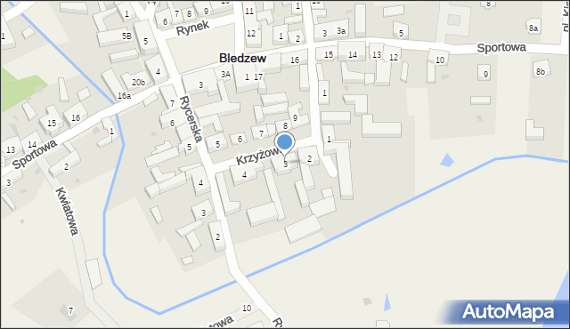 Bledzew, Plac Wiosny Ludów, 3, mapa Bledzew