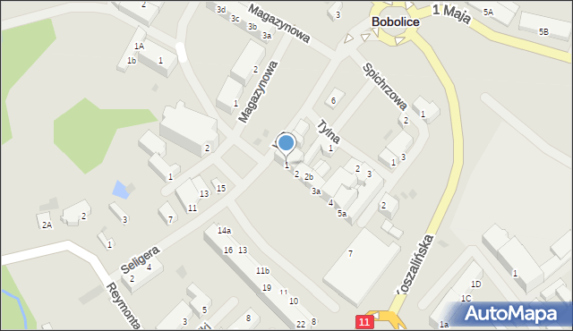 Bobolice, Plac Zwycięstwa, 1, mapa Bobolice