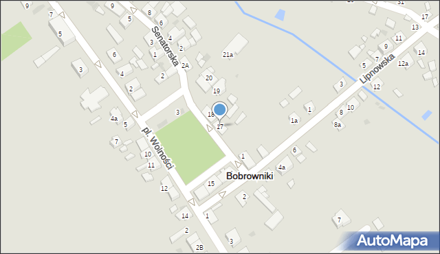 Bobrowniki, Plac Wolności, 17, mapa Bobrowniki