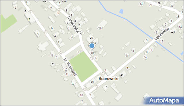 Bobrowniki, Plac Wolności, 18, mapa Bobrowniki