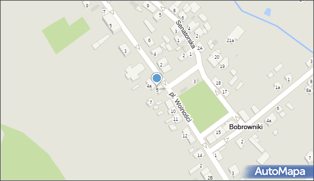 Bobrowniki, Plac Wolności, 5, mapa Bobrowniki