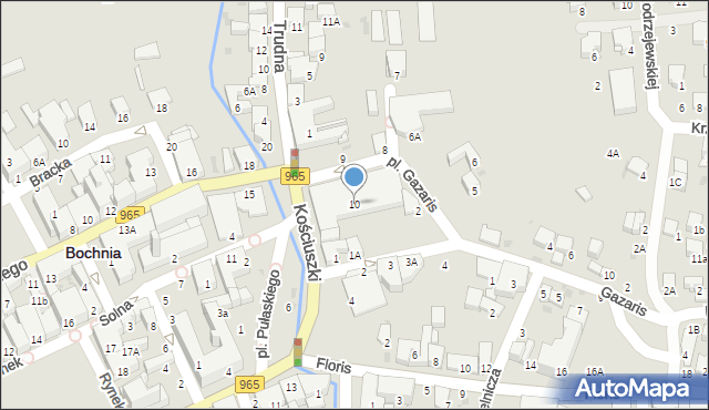 Bochnia, Plac Gazaris, 10, mapa Bochni