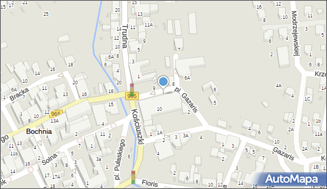 Bochnia, Plac Gazaris, 111, mapa Bochni
