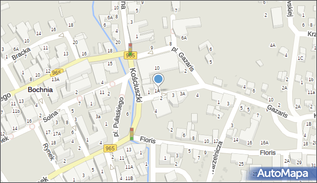 Bochnia, Plac Gazaris, 1B, mapa Bochni