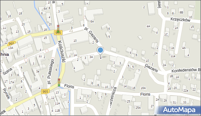 Bochnia, Plac Gazaris, 4, mapa Bochni