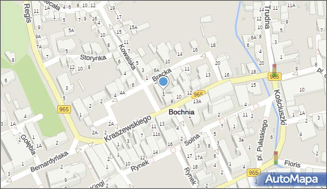 Bochnia, Plac Okulickiego Leopolda, gen., 1, mapa Bochni