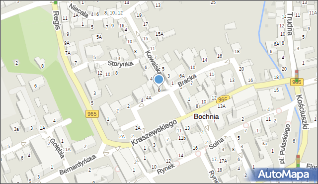 Bochnia, Plac Okulickiego Leopolda, gen., 6, mapa Bochni