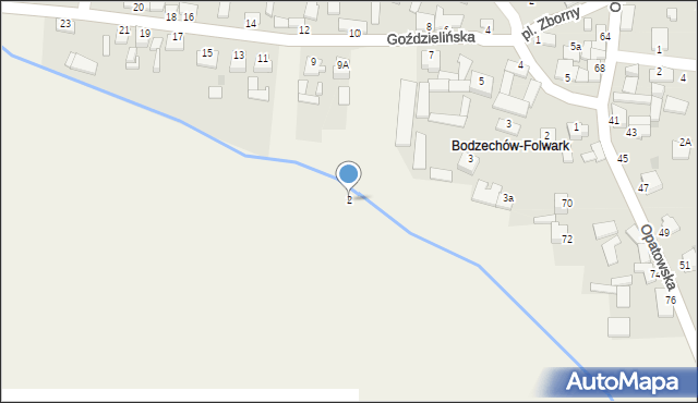 Bodzechów, Plac Zborny, 2, mapa Bodzechów