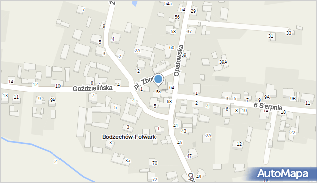 Bodzechów, Plac Zborny, 5a, mapa Bodzechów