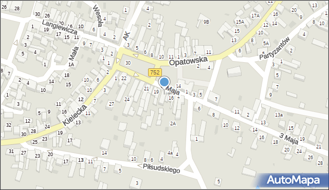 Bodzentyn, Plac Żwirki Franciszka, 18, mapa Bodzentyn
