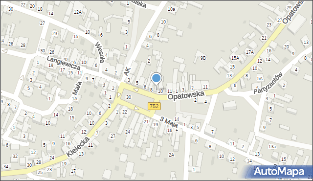 Bodzentyn, Plac Żwirki Franciszka, 9, mapa Bodzentyn