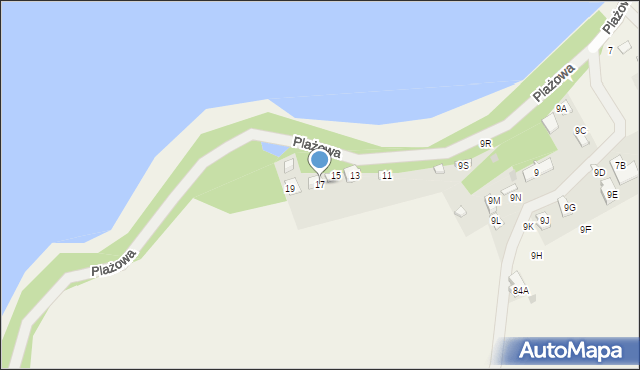 Borkowo, Plażowa, 17, mapa Borkowo